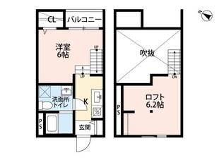 CRASTINE大橋の物件間取画像